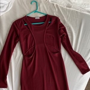 Red bodycon dress